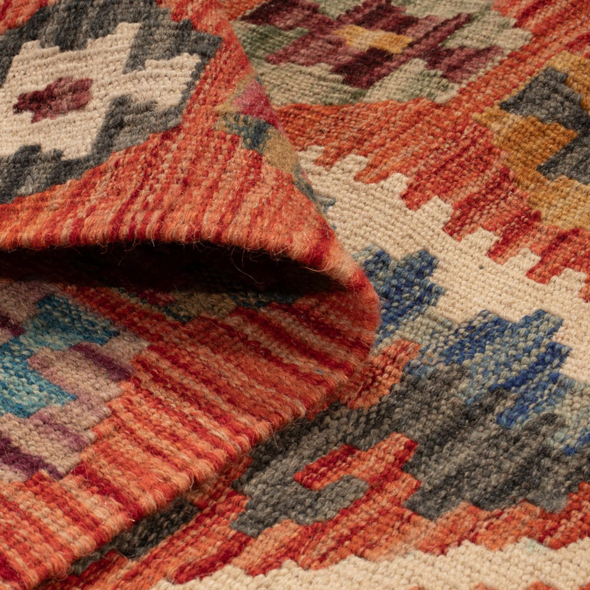 Tappeto corsia Tappeto Kelim - Splash - 246 x 76 cm - multicolore