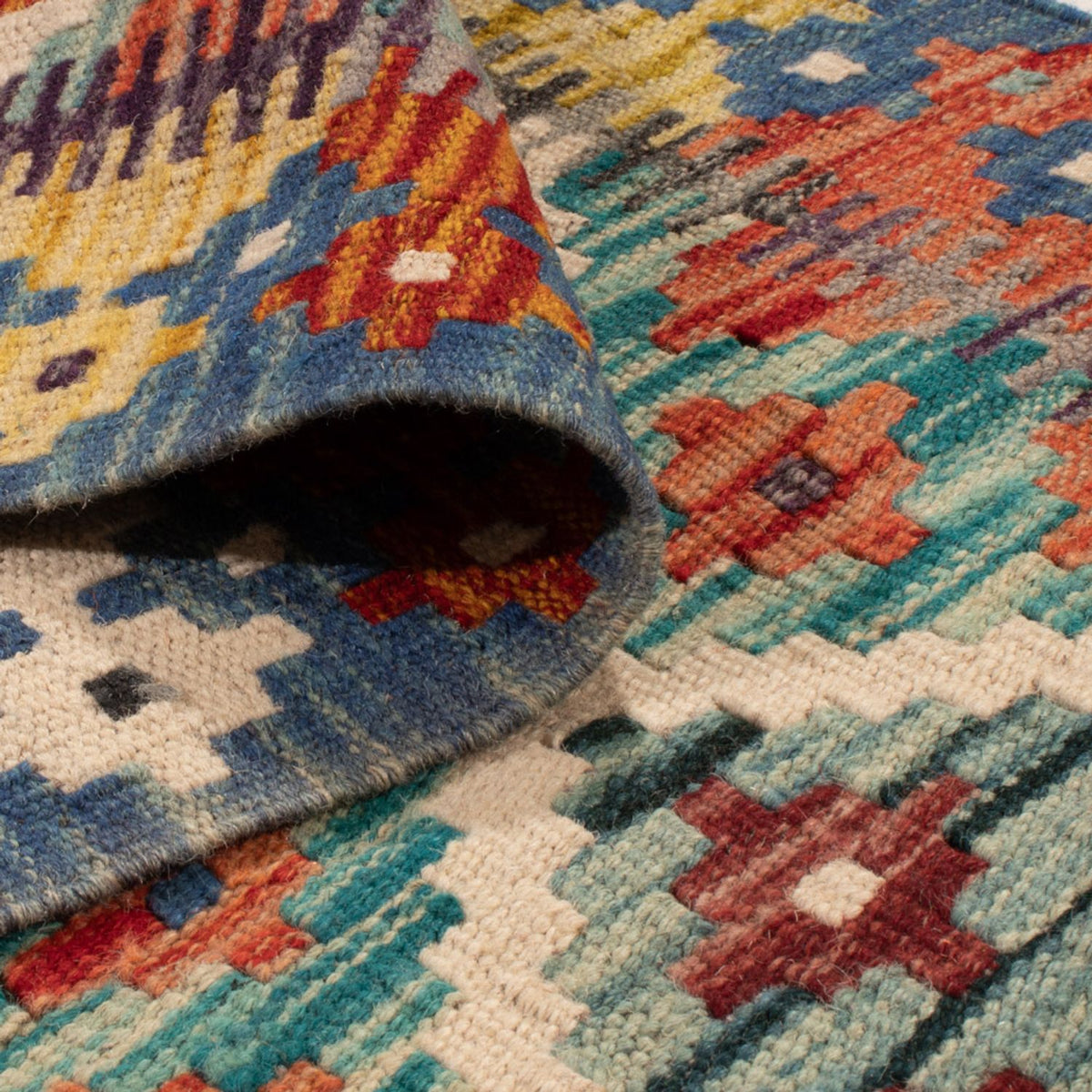 Tappeto corsia Tappeto Kelim - Splash - 239 x 79 cm - multicolore