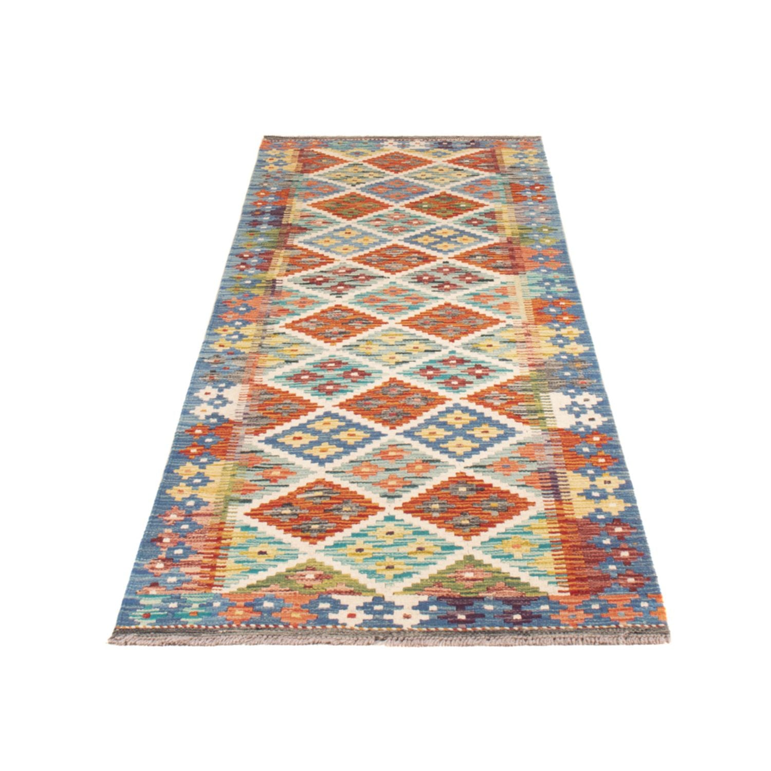 Tappeto corsia Tappeto Kelim - Splash - 239 x 79 cm - multicolore