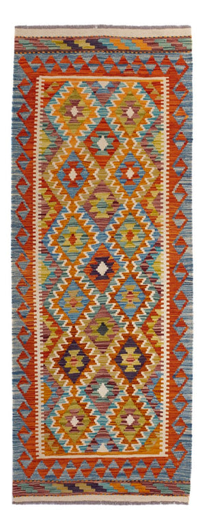 Tappeto corsia Tappeto Kelim - Splash - 201 x 84 cm - multicolore