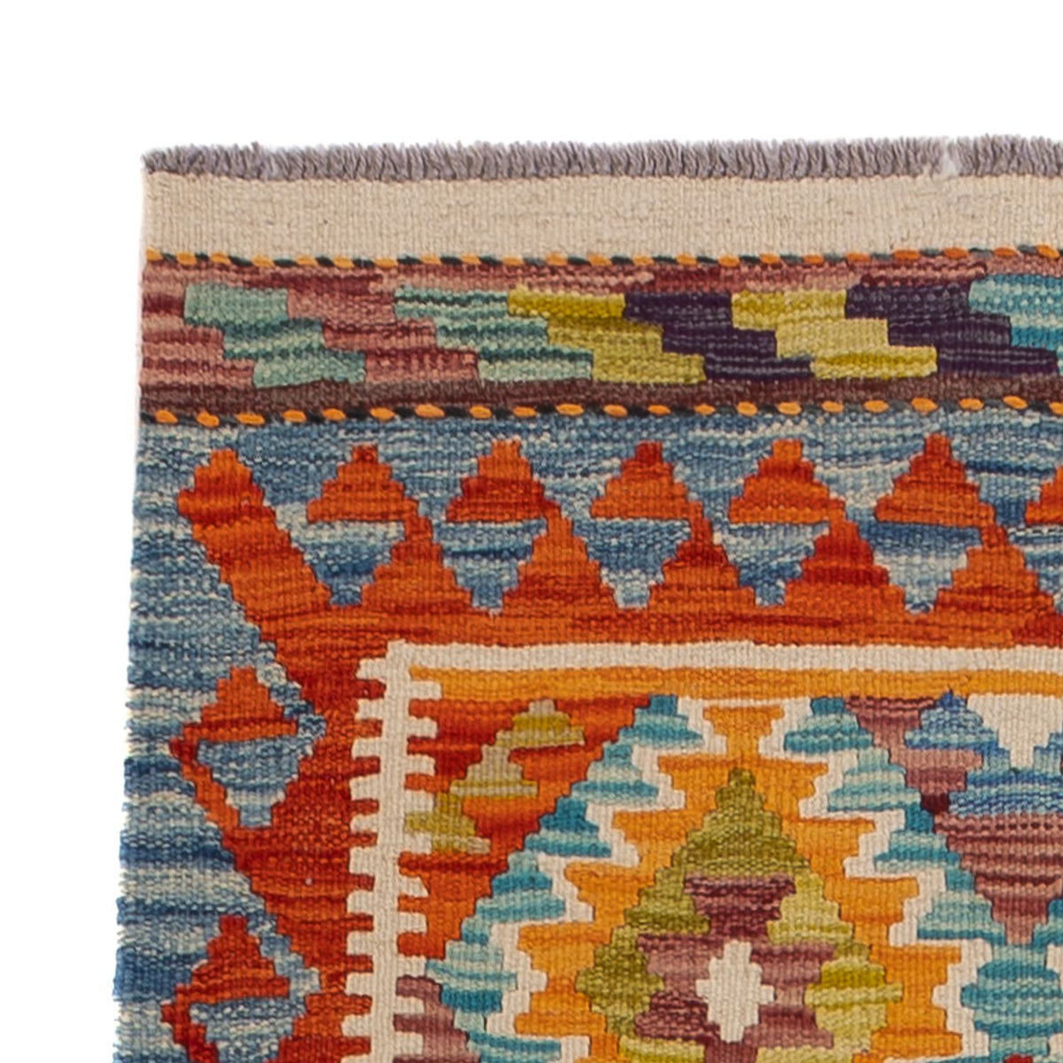 Tappeto corsia Tappeto Kelim - Splash - 201 x 84 cm - multicolore