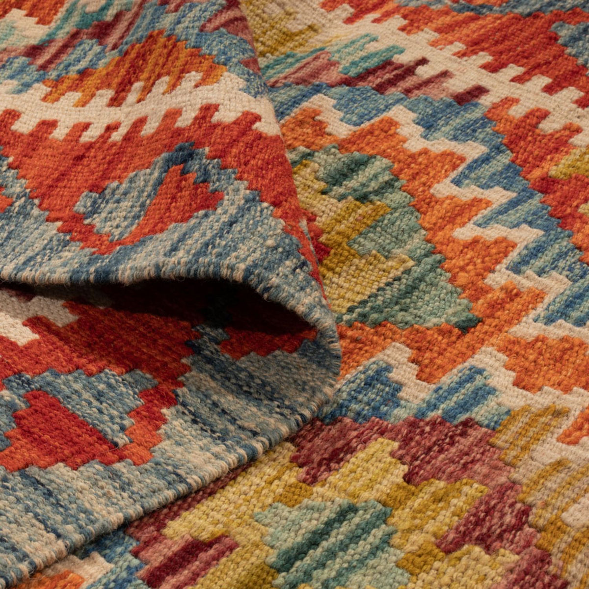 Tappeto corsia Tappeto Kelim - Splash - 201 x 84 cm - multicolore