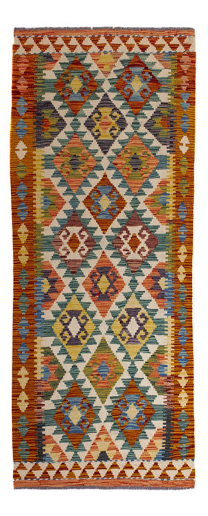 Tappeto corsia Tappeto Kelim - Splash - 202 x 86 cm - multicolore