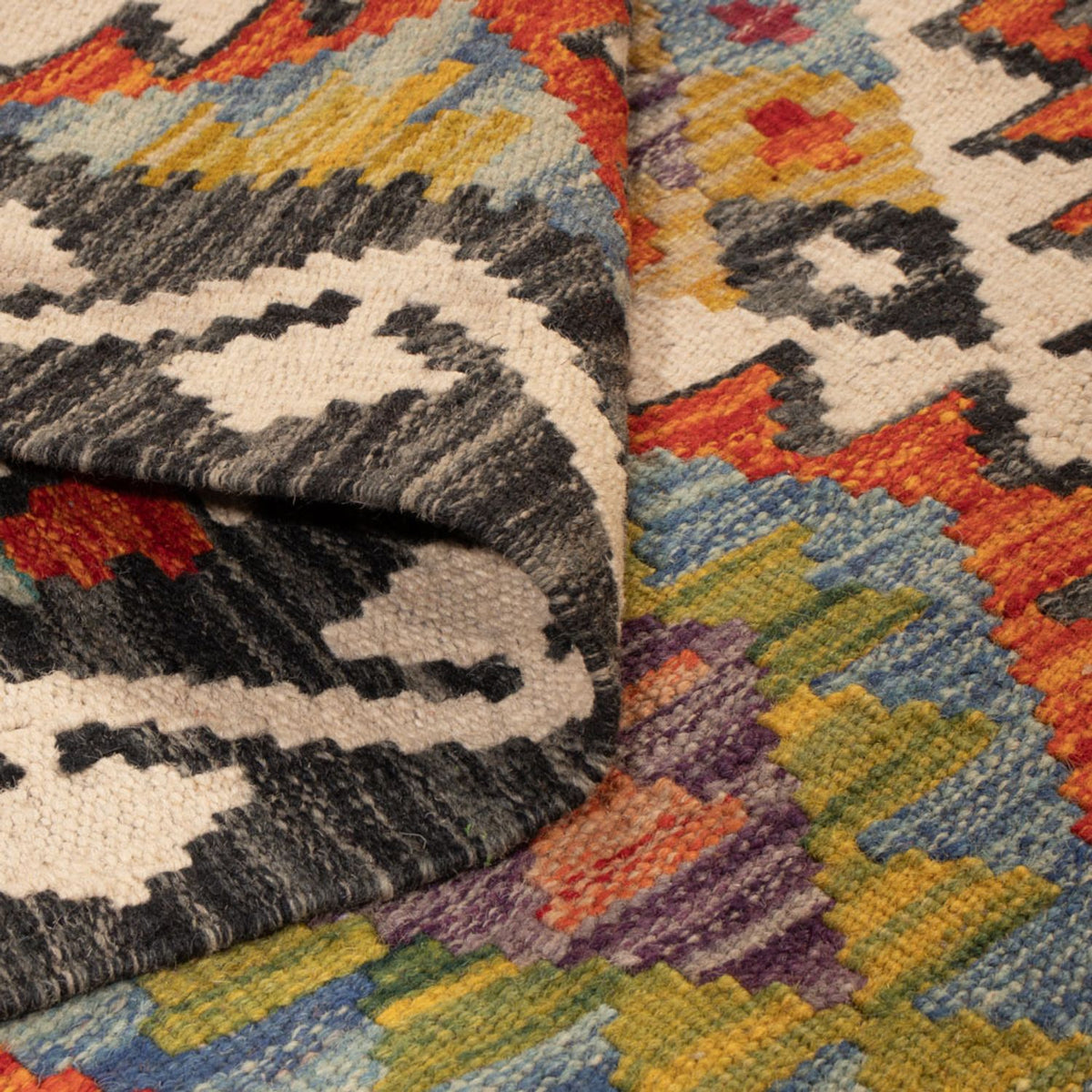 Tappeto corsia Tappeto Kelim - Splash - 193 x 80 cm - multicolore