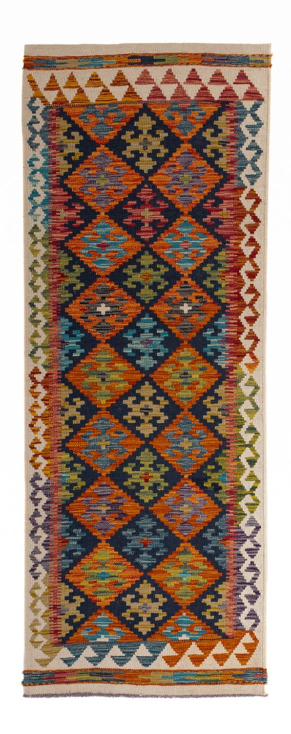 Tappeto corsia Tappeto Kelim - Splash - 199 x 76 cm - multicolore
