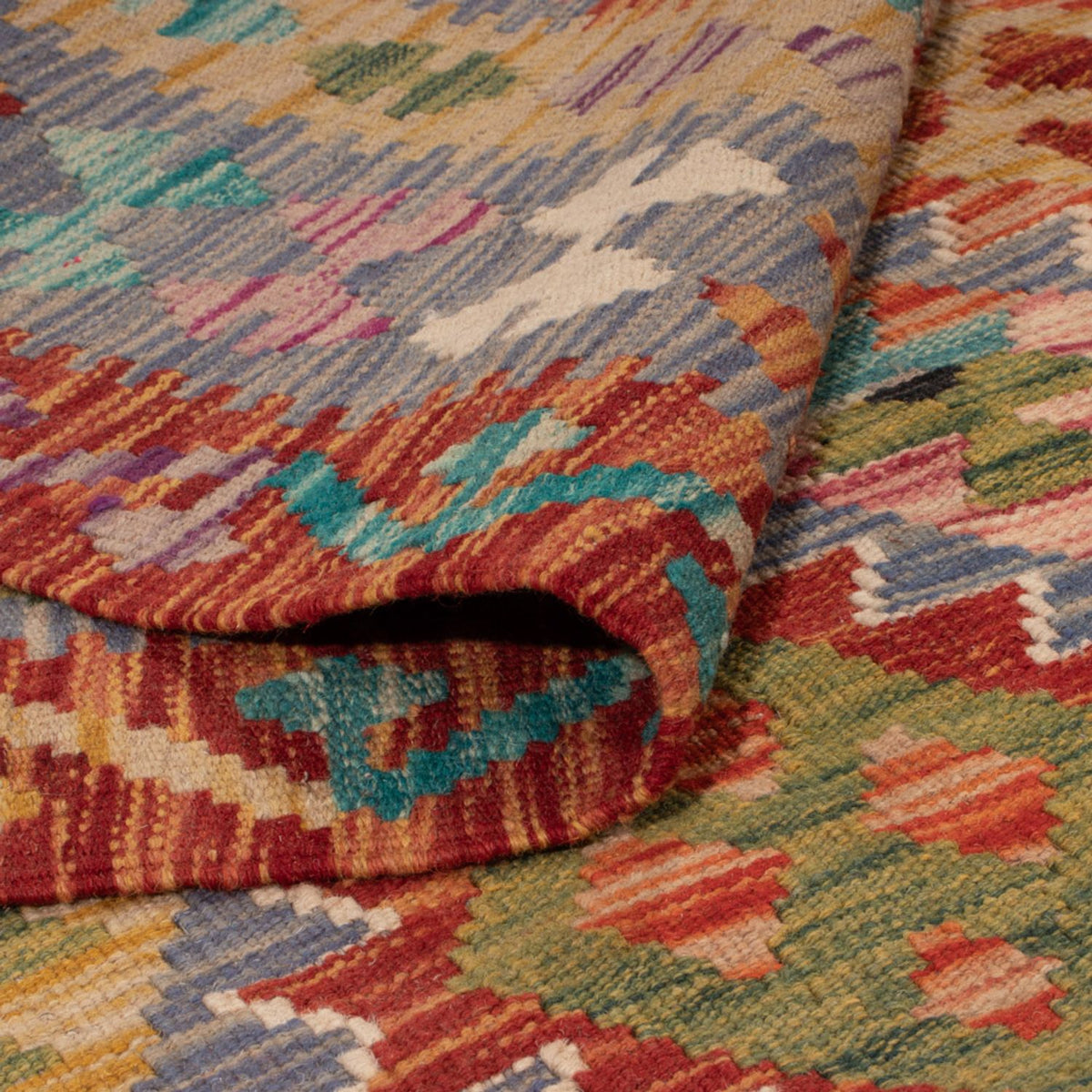 Tappeto Kelim - Splash - 204 x 148 cm - multicolore