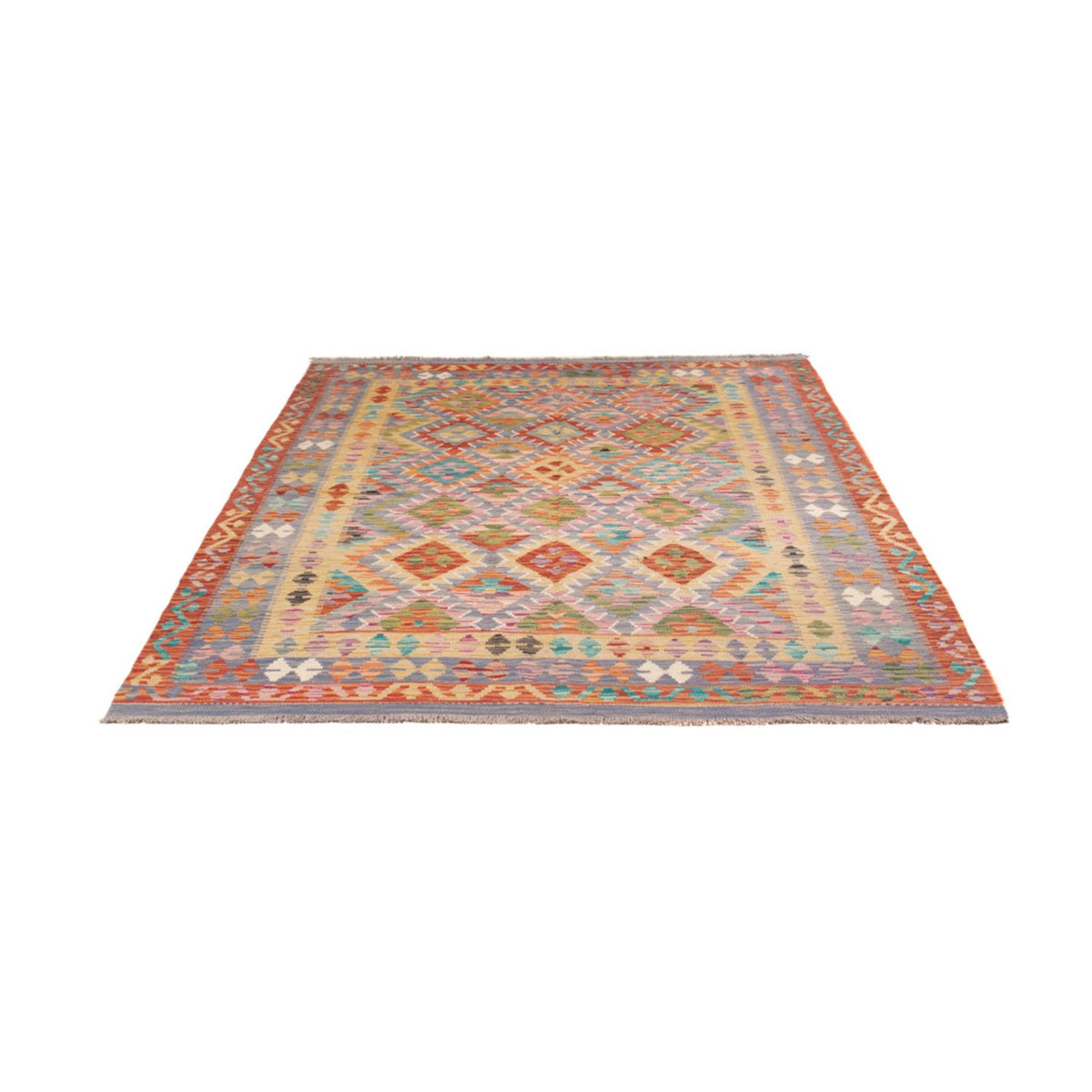 Tappeto Kelim - Splash - 204 x 148 cm - multicolore