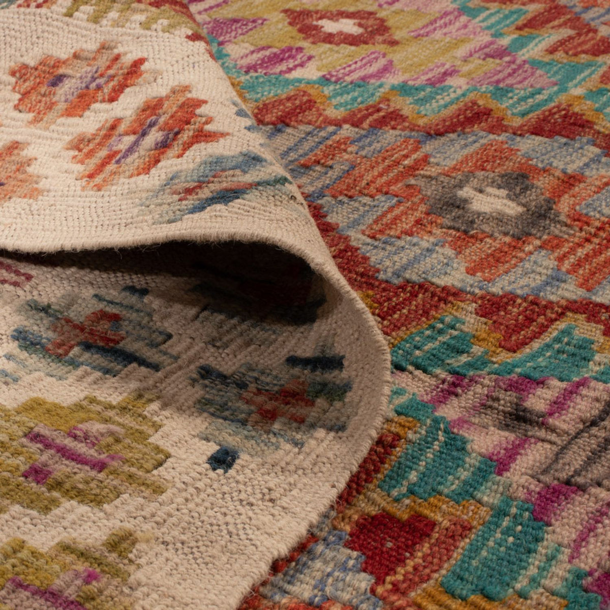 Tappeto Kelim - Splash - 198 x 150 cm - multicolore