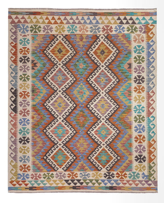 Tappeto Kelim - Splash - 197 x 156 cm - multicolore