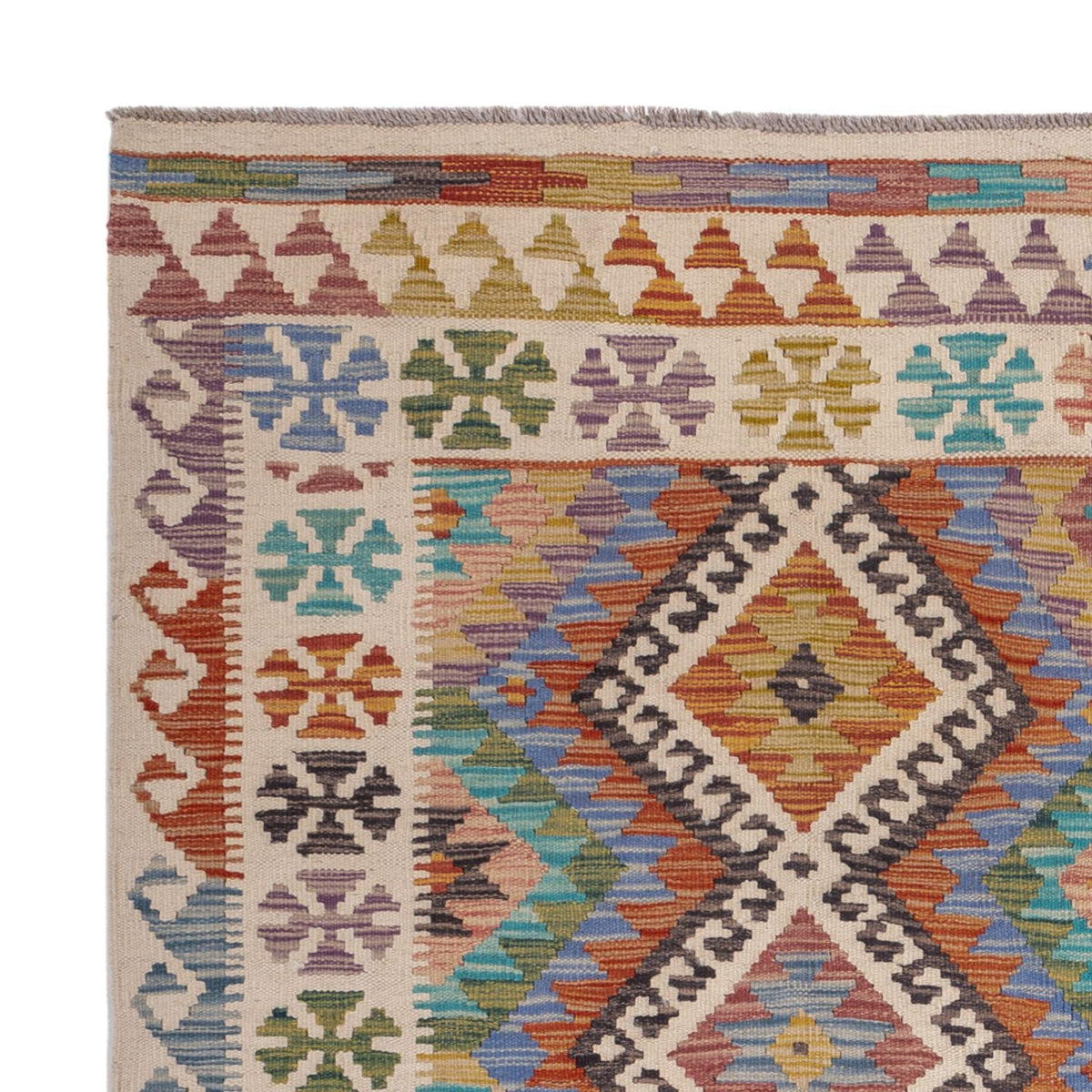 Tappeto Kelim - Splash - 197 x 156 cm - multicolore