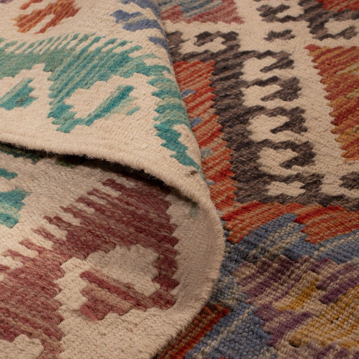 Tappeto Kelim - Splash - 197 x 156 cm - multicolore