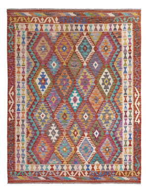 Tappeto Kelim - Splash - 198 x 156 cm - multicolore