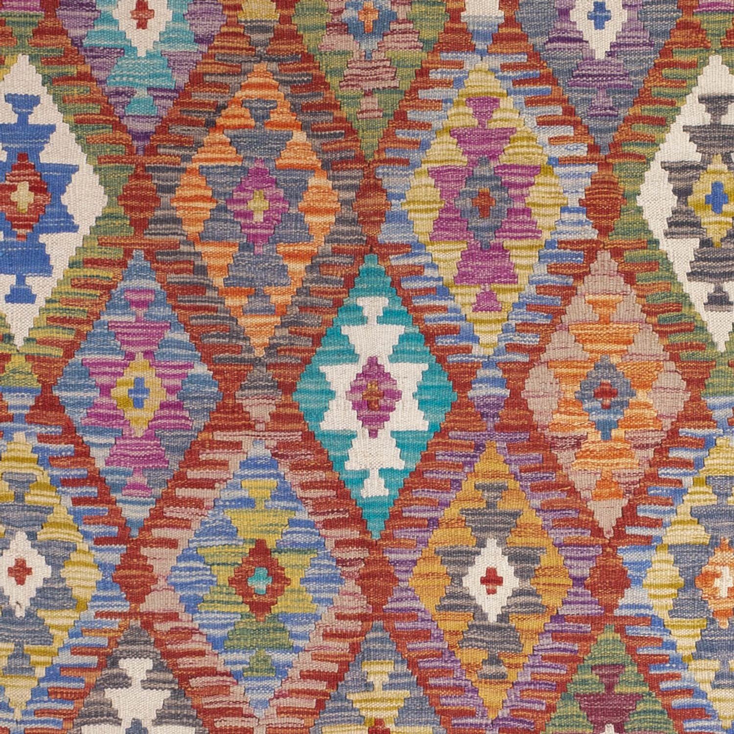Tappeto Kelim - Splash - 198 x 156 cm - multicolore