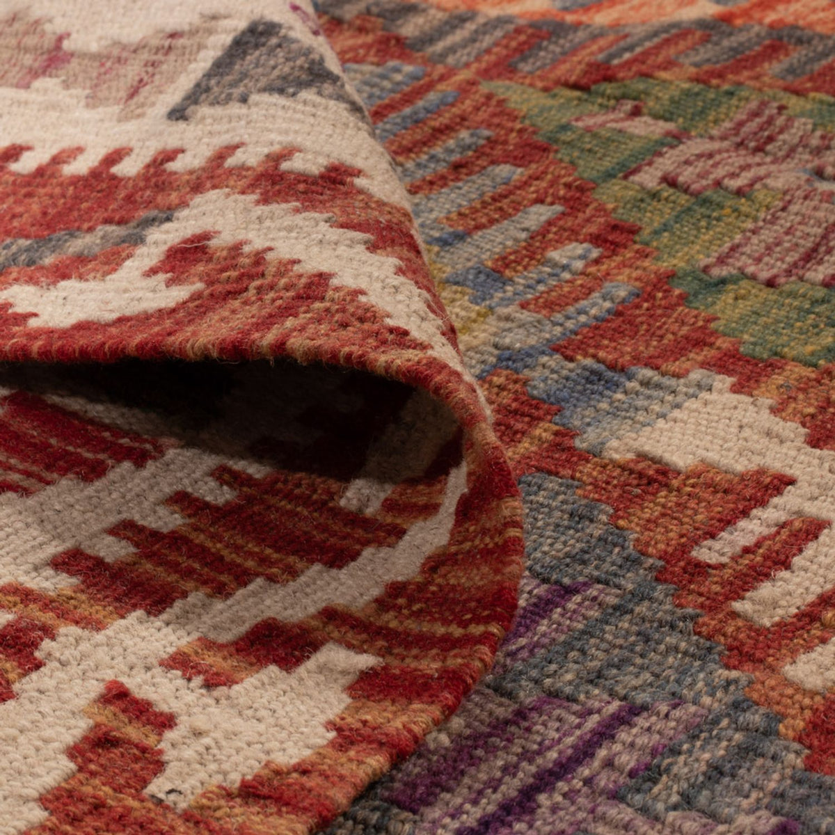 Tappeto Kelim - Splash - 198 x 156 cm - multicolore