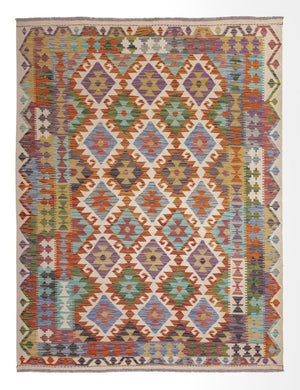 Tappeto Kelim - Splash - 201 x 153 cm - multicolore