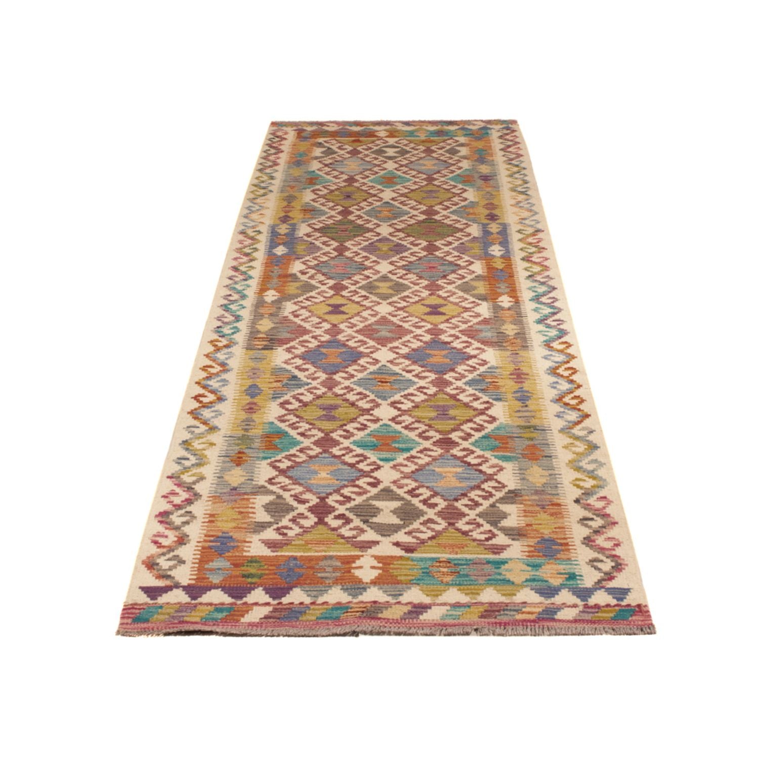 Tappeto corsia Tappeto Kelim - Splash - 301 x 79 cm - multicolore