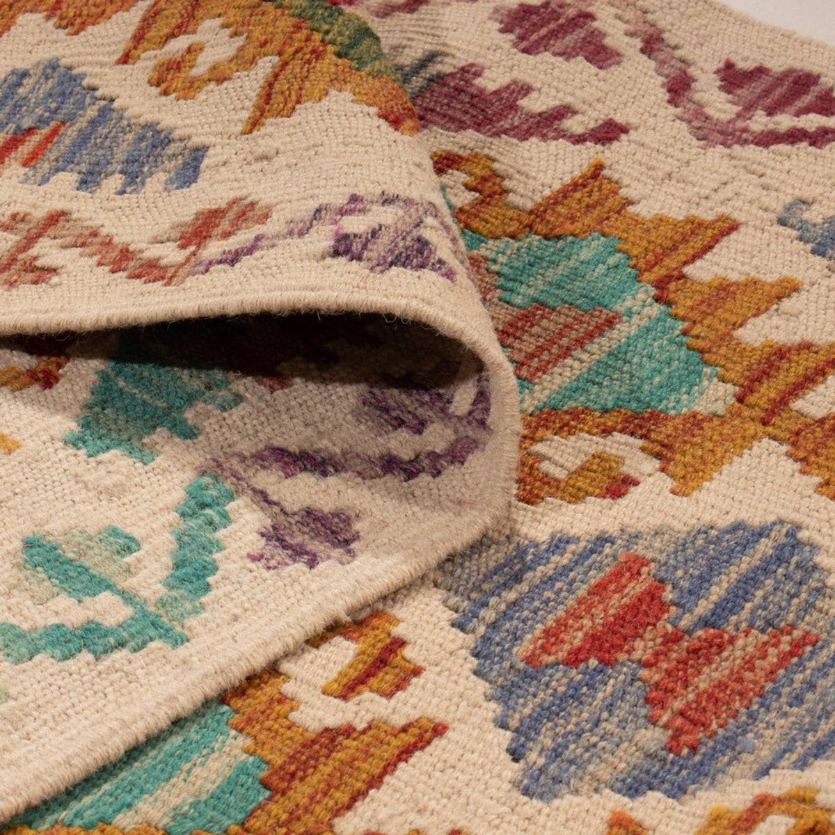 Tappeto corsia Tappeto Kelim - Splash - 301 x 81 cm - multicolore