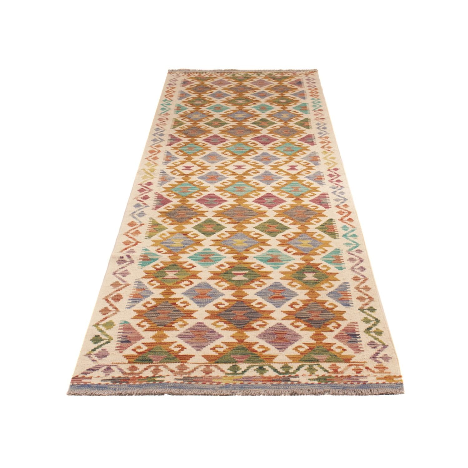 Tappeto corsia Tappeto Kelim - Splash - 301 x 81 cm - multicolore