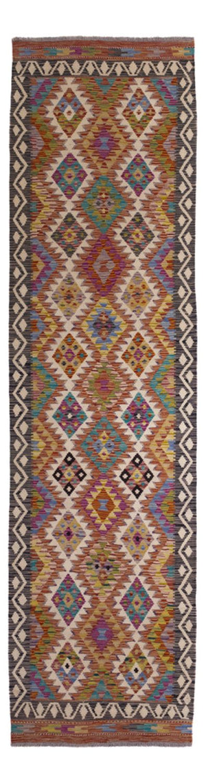 Tappeto corsia Tappeto Kelim - Splash - 295 x 85 cm - multicolore