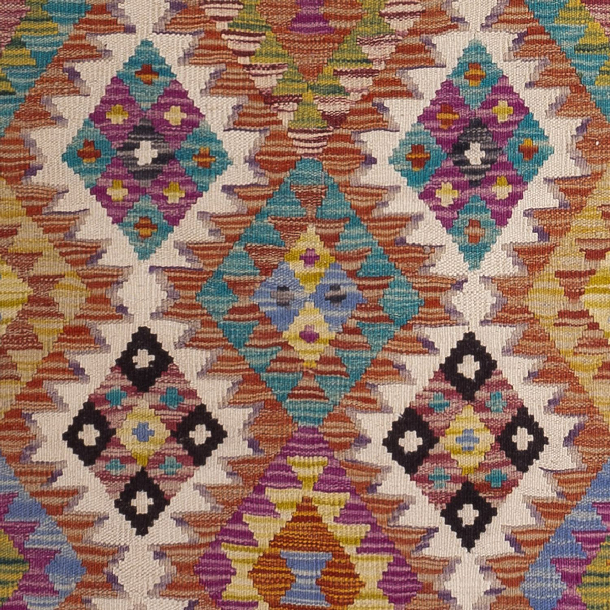 Tappeto corsia Tappeto Kelim - Splash - 295 x 85 cm - multicolore