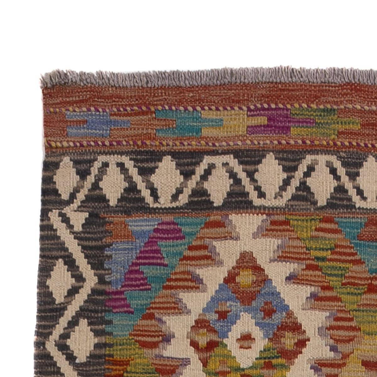 Tappeto corsia Tappeto Kelim - Splash - 295 x 85 cm - multicolore