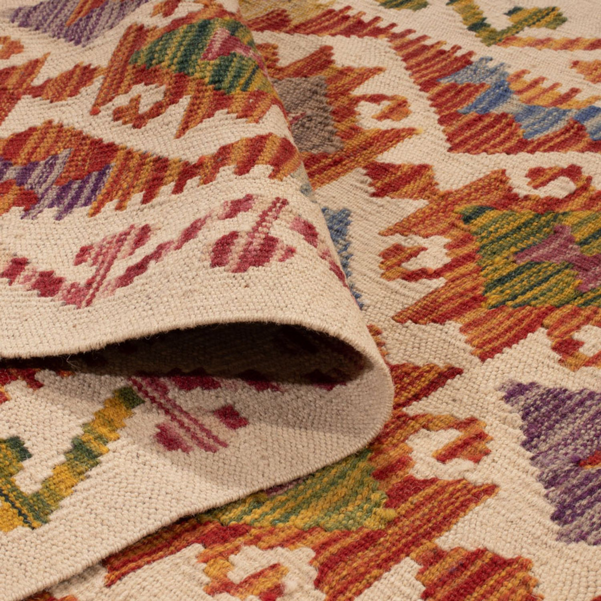 Tappeto corsia Tappeto Kelim - Splash - 269 x 84 cm - multicolore