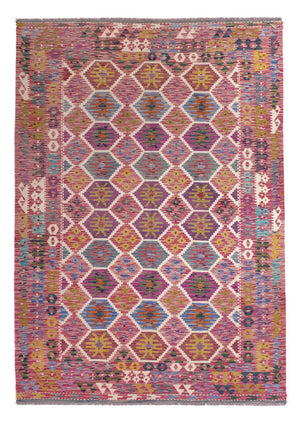 Tappeto Kelim - Splash - 254 x 177 cm - multicolore