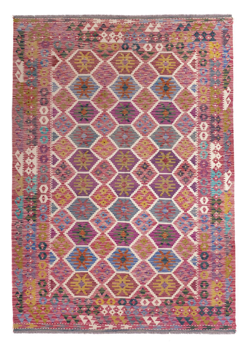 Tappeto Kelim - Splash - 254 x 177 cm - multicolore