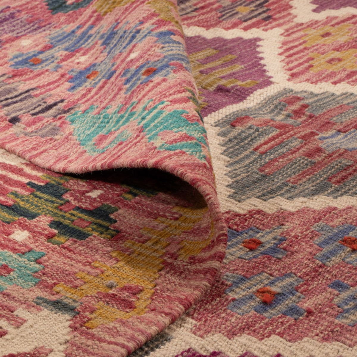 Tappeto Kelim - Splash - 254 x 177 cm - multicolore