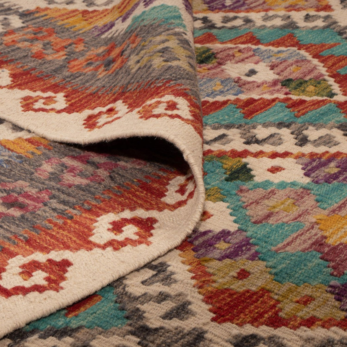 Tappeto Kelim - Splash - 246 x 153 cm - multicolore