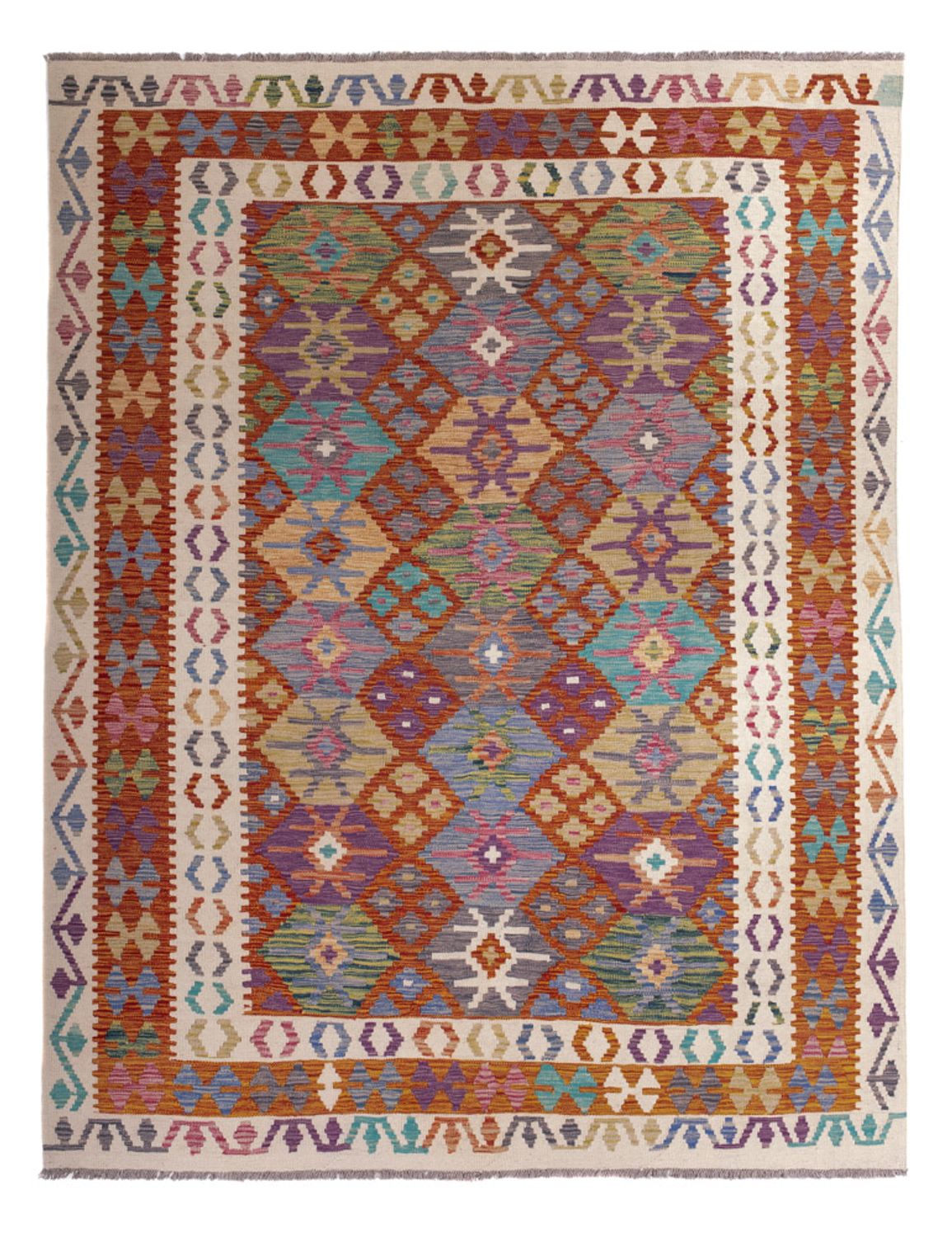 Tappeto Kelim - Splash - 247 x 195 cm - multicolore