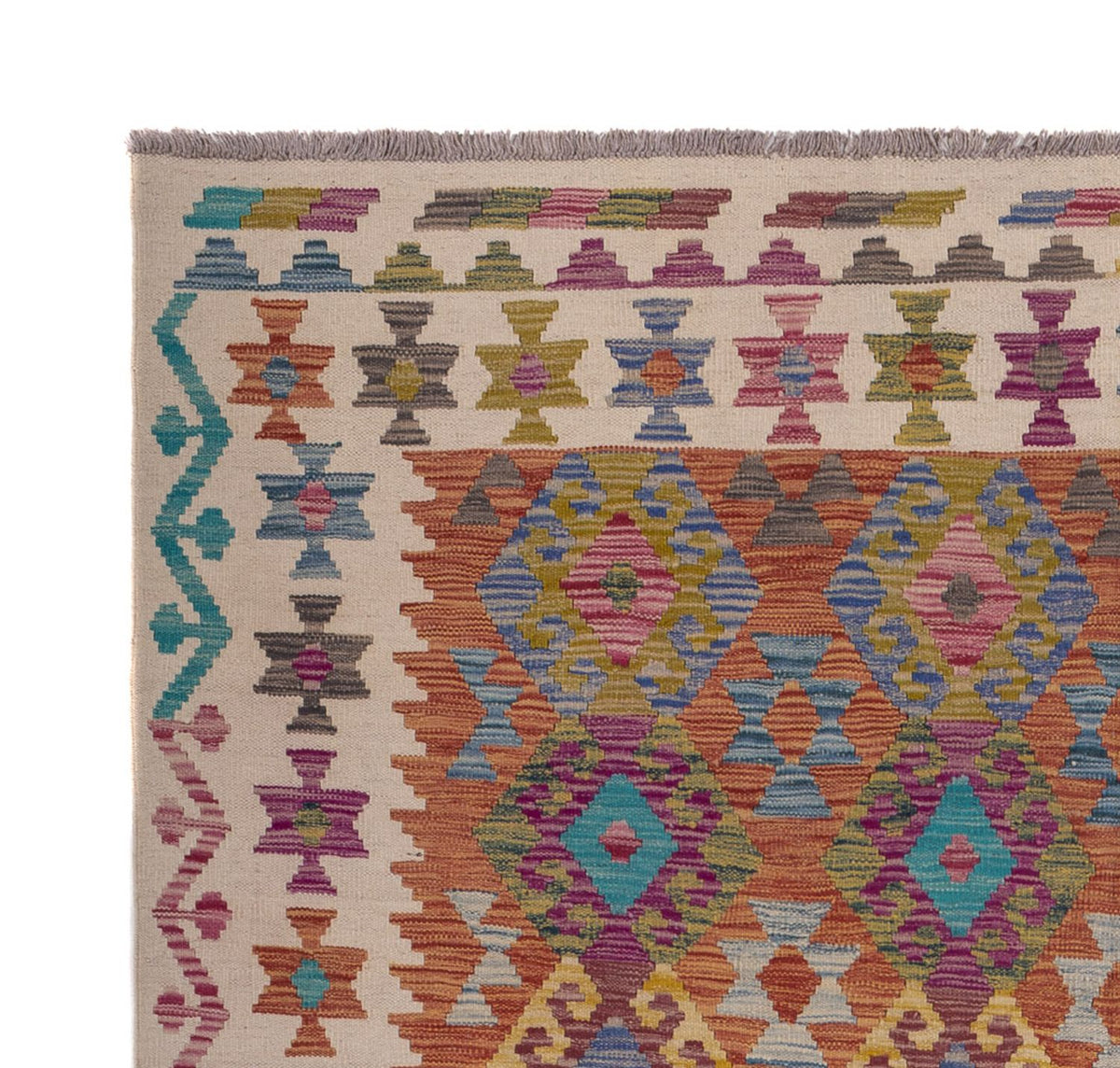 Tappeto Kelim - Splash - 253 x 203 cm - multicolore