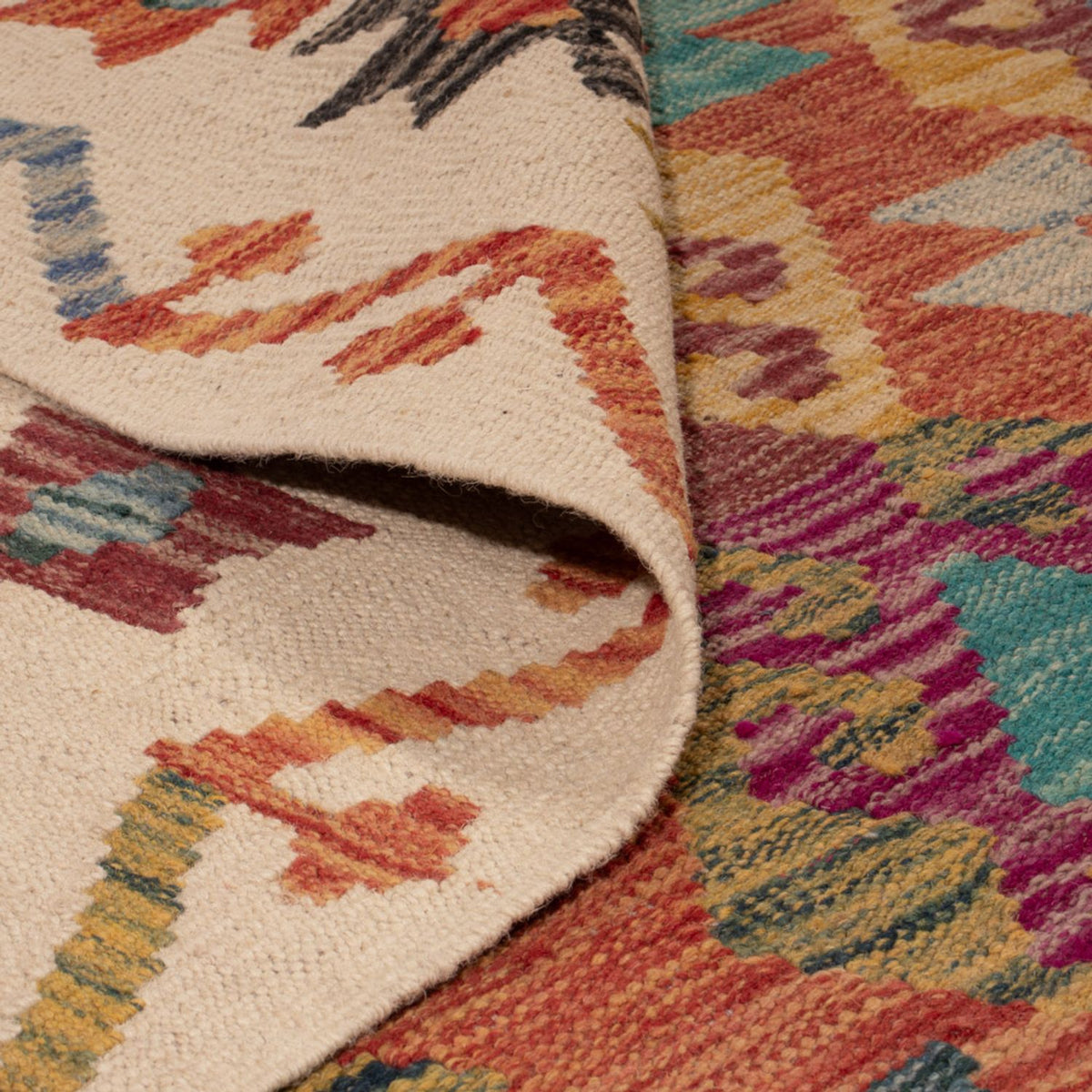 Tappeto Kelim - Splash - 253 x 203 cm - multicolore