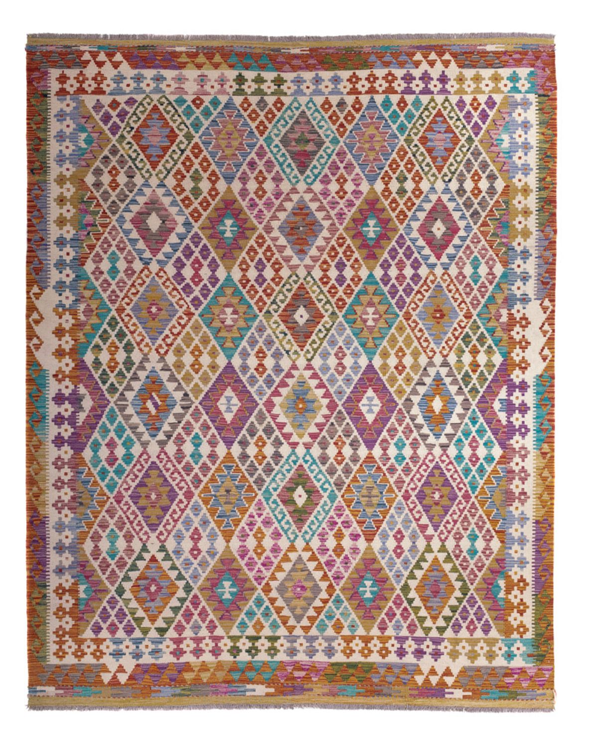 Tappeto Kelim - Splash - 246 x 204 cm - multicolore