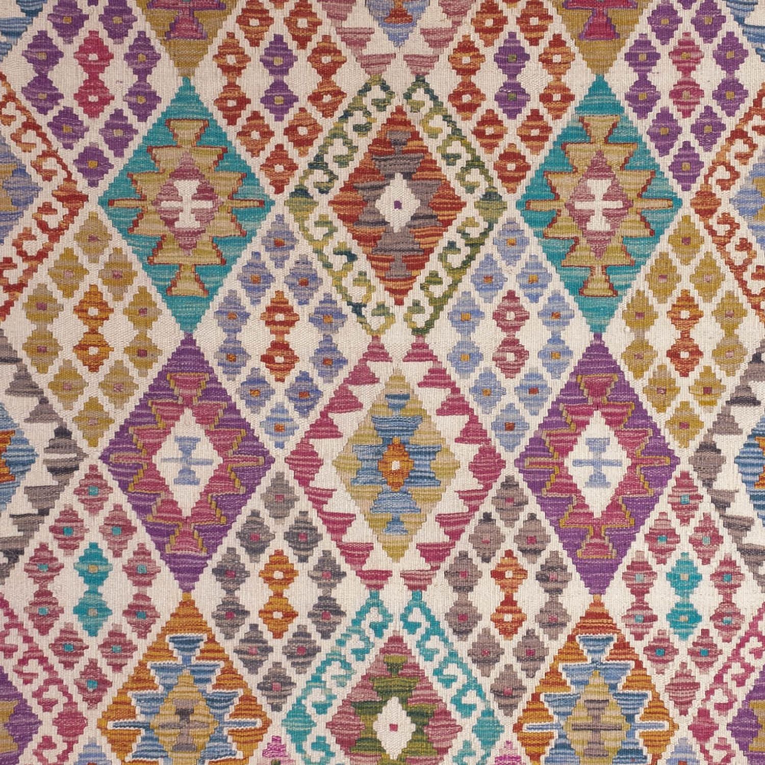 Tappeto Kelim - Splash - 246 x 204 cm - multicolore