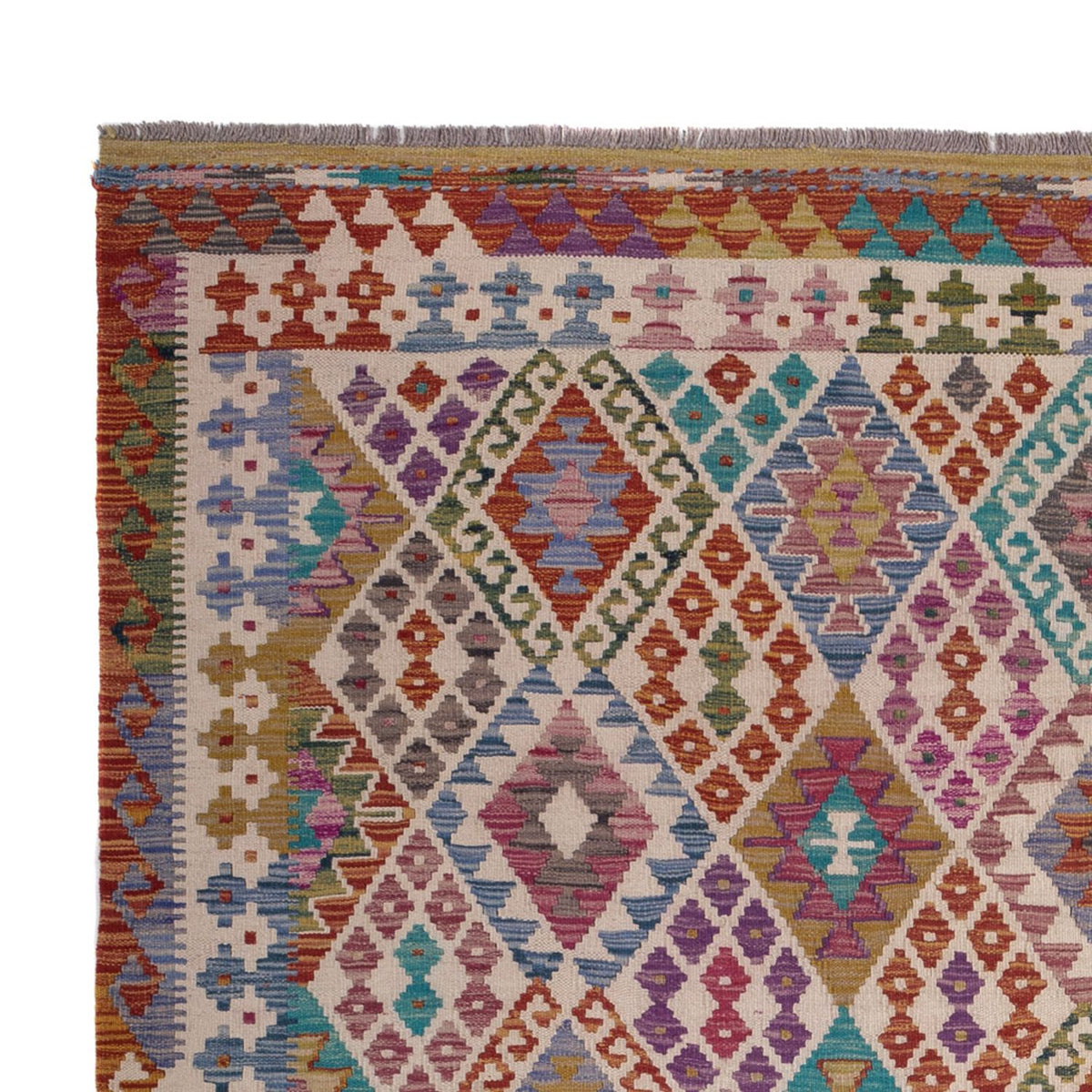 Tappeto Kelim - Splash - 246 x 204 cm - multicolore