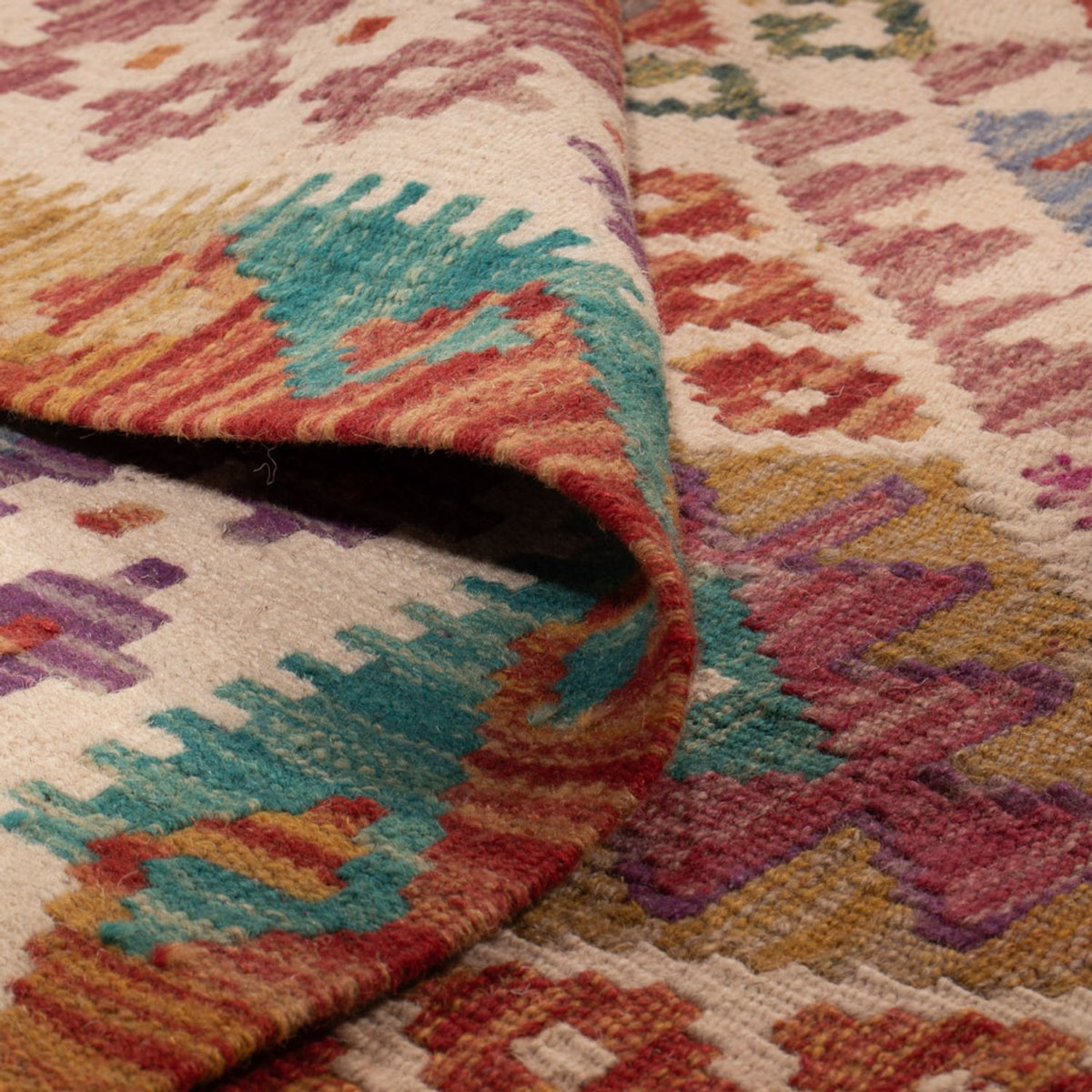 Tappeto Kelim - Splash - 246 x 204 cm - multicolore