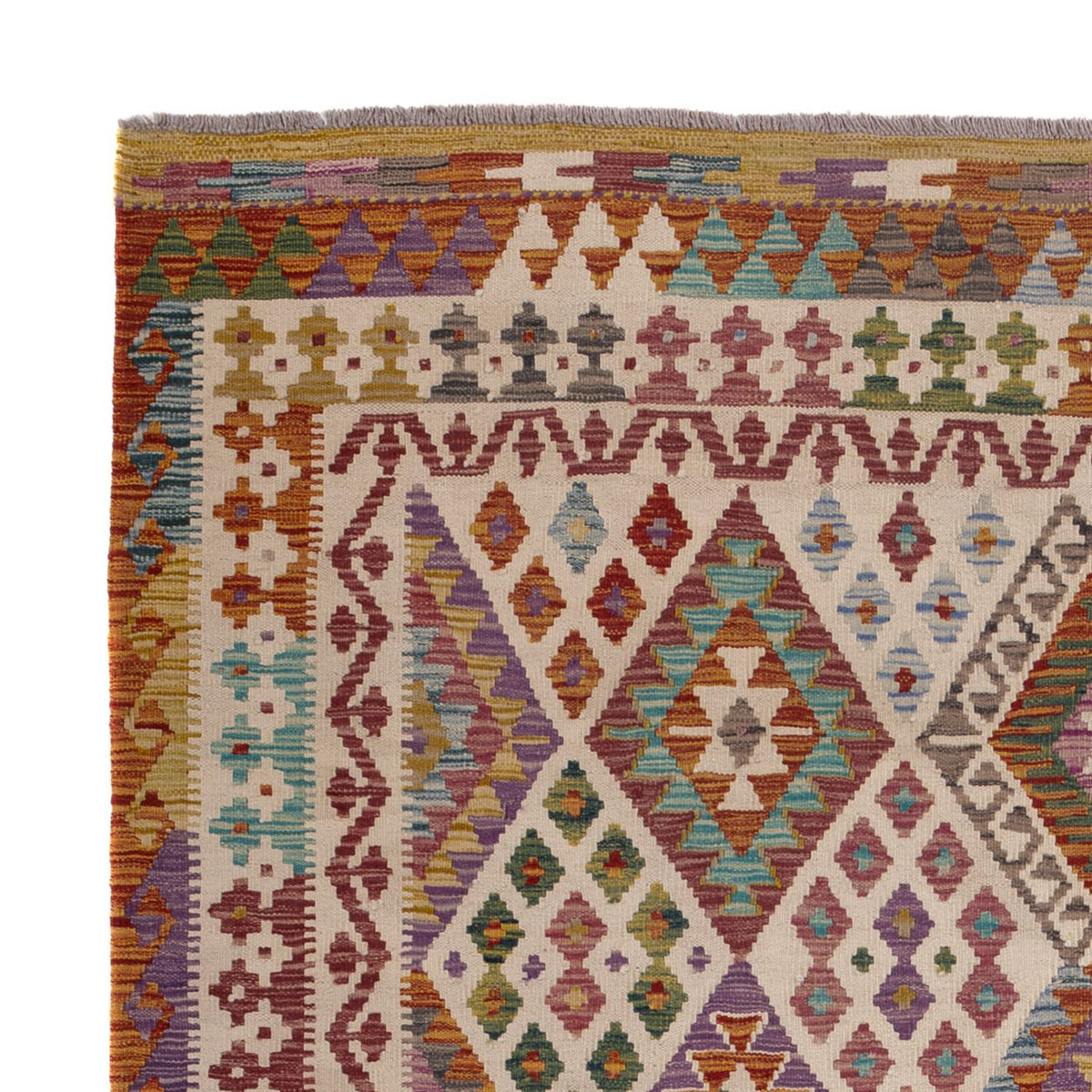 Tappeto Kelim - Splash - 243 x 201 cm - multicolore