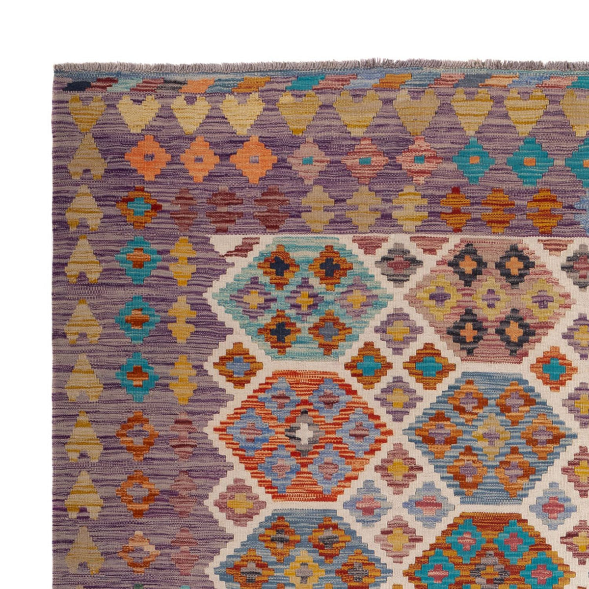 Tappeto Kelim - Splash - 255 x 205 cm - multicolore