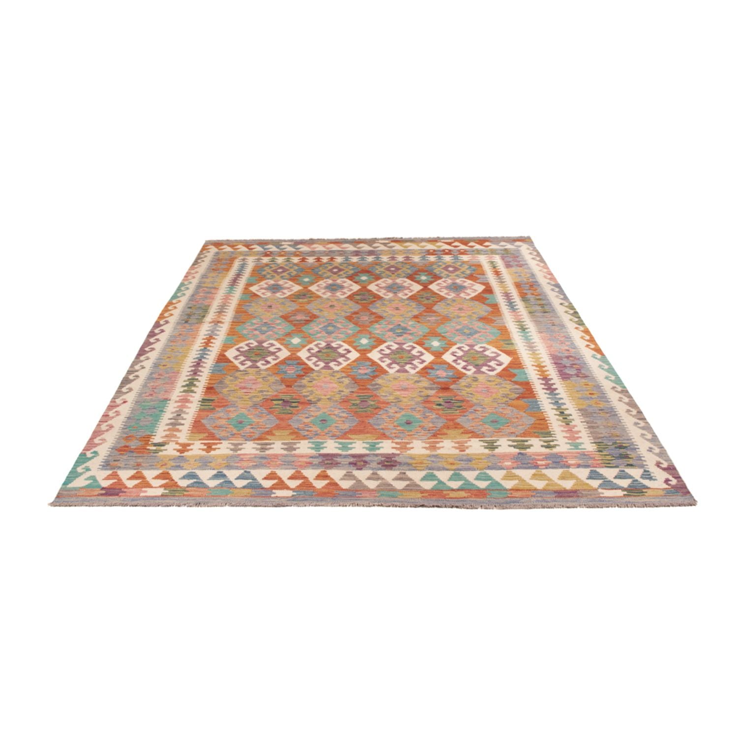 Tappeto Kelim - Splash - 256 x 198 cm - multicolore