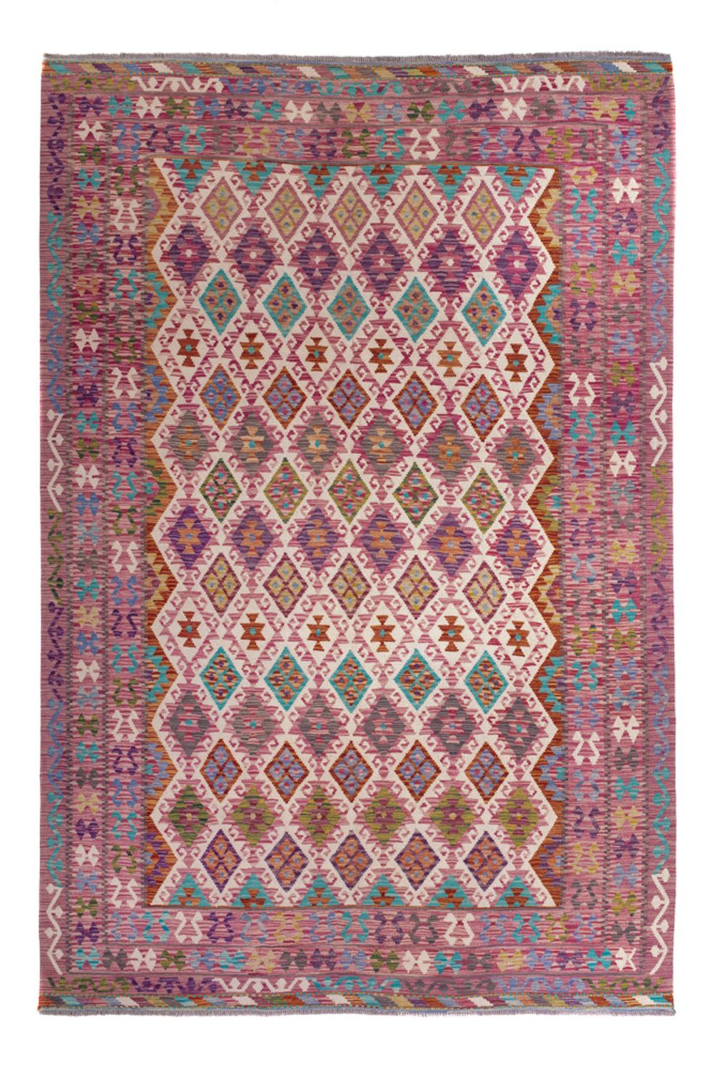 Tappeto Kelim - Splash - 308 x 215 cm - multicolore
