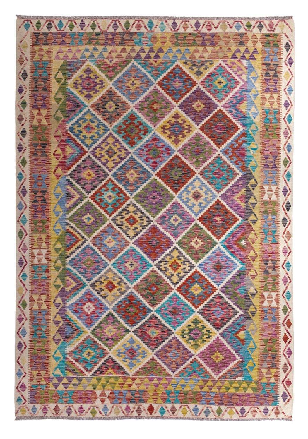 Tappeto Kelim - Splash - 285 x 206 cm - multicolore