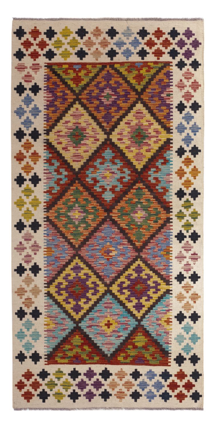 Tappeto corsia Tappeto Kelim - Splash - 199 x 101 cm - multicolore