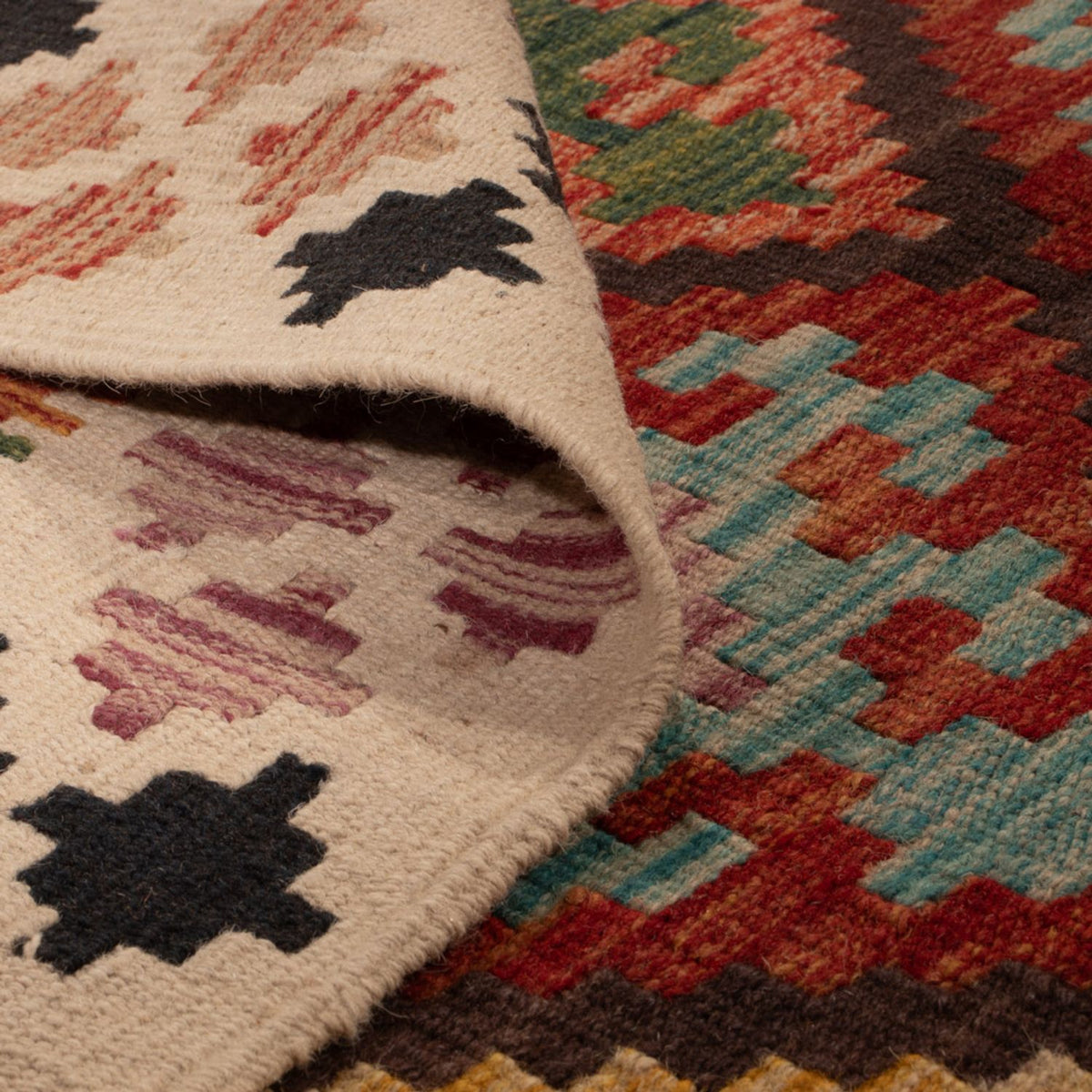 Tappeto corsia Tappeto Kelim - Splash - 199 x 101 cm - multicolore