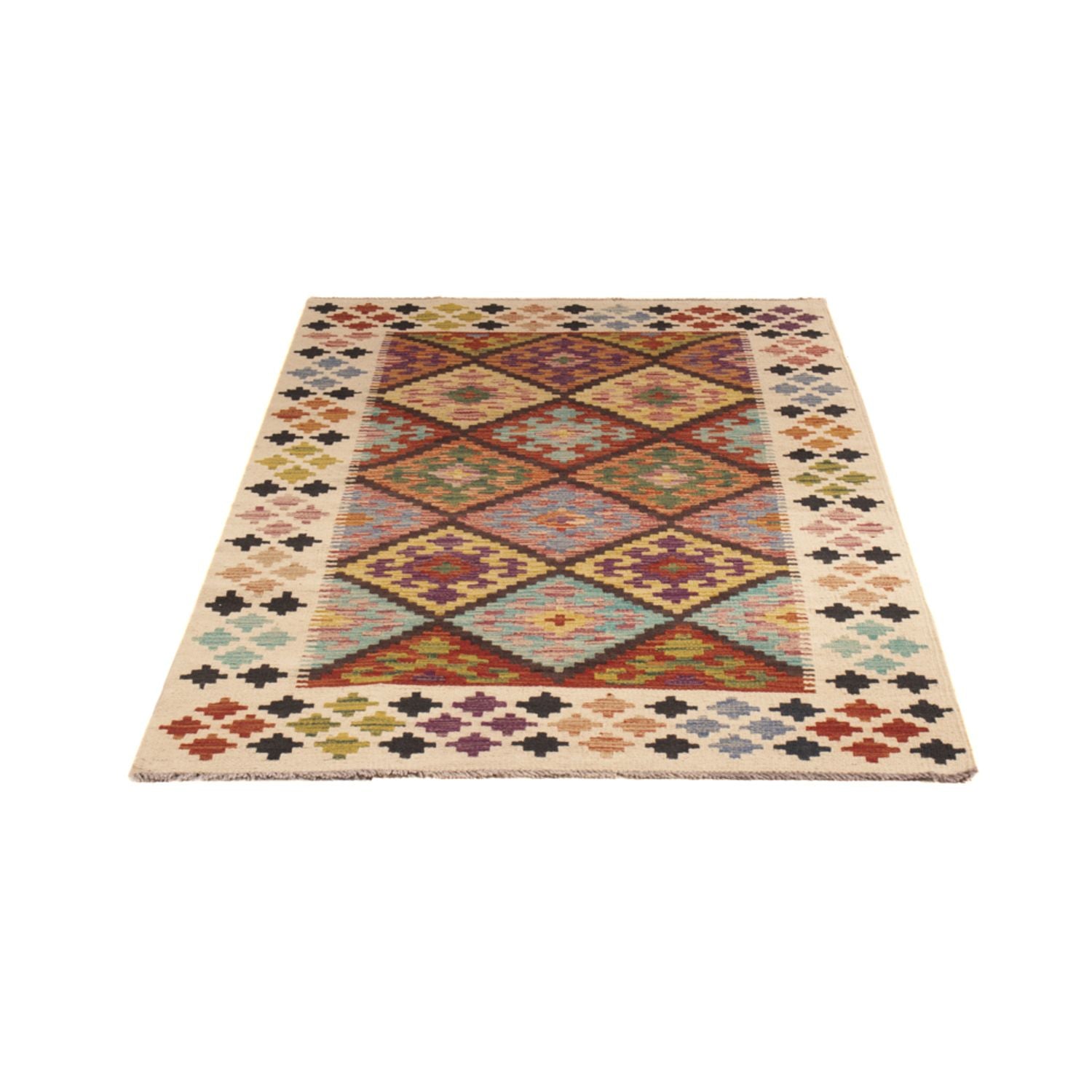 Tappeto corsia Tappeto Kelim - Splash - 199 x 101 cm - multicolore