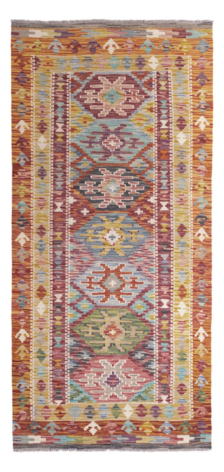 Tappeto corsia Tappeto Kelim - Splash - 201 x 94 cm - multicolore