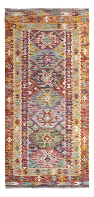 Tappeto corsia Tappeto Kelim - Splash - 201 x 94 cm - multicolore
