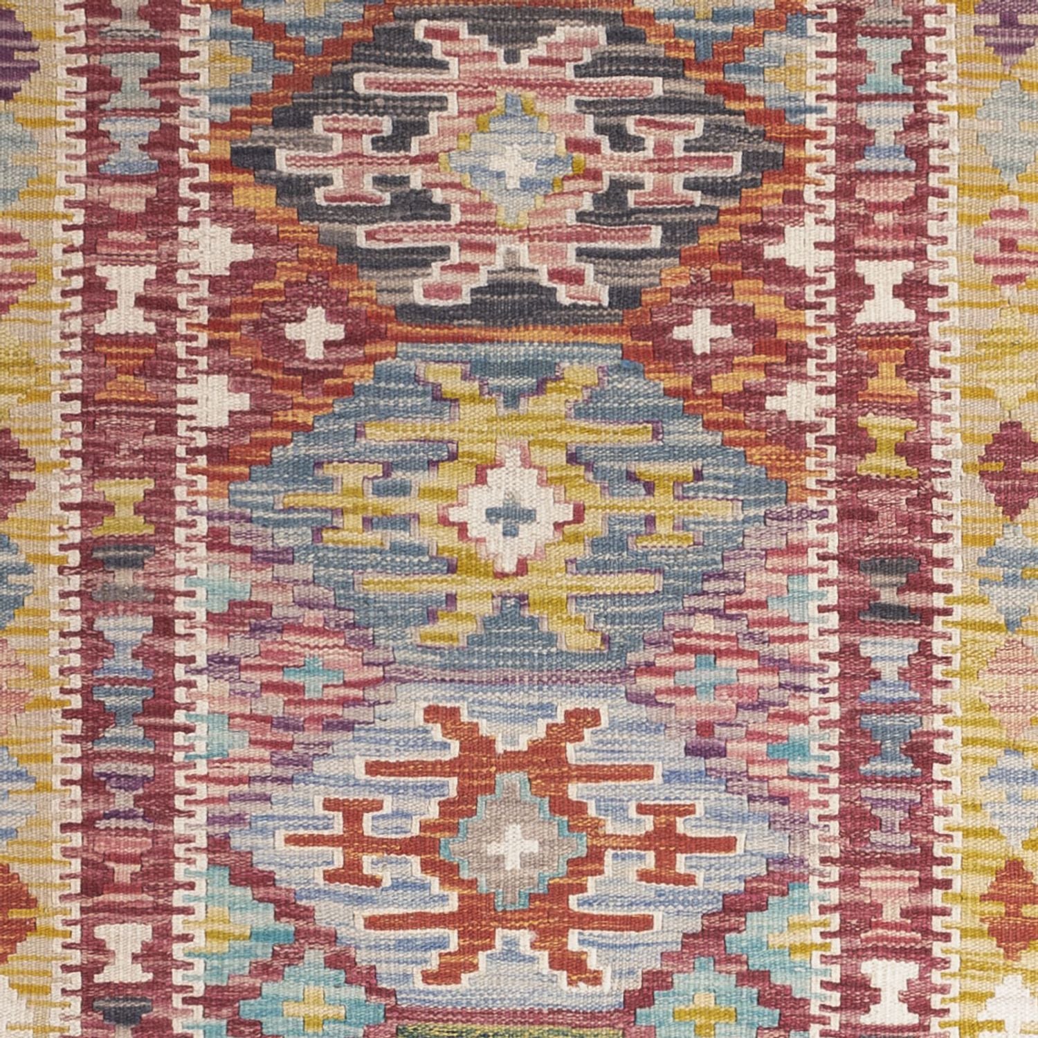 Tappeto corsia Tappeto Kelim - Splash - 201 x 94 cm - multicolore