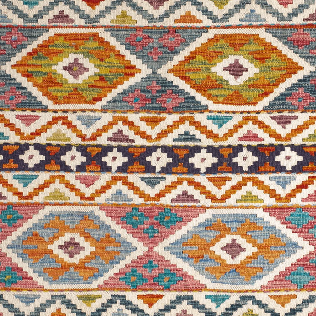 Tappeto Kelim - Splash - 197 x 154 cm - multicolore