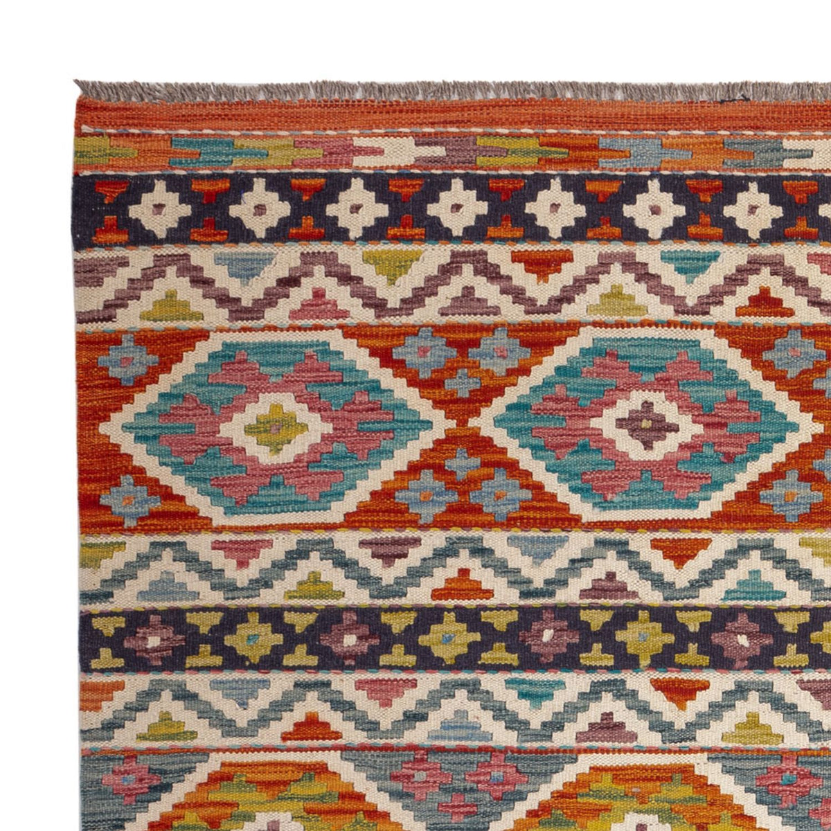 Tappeto Kelim - Splash - 197 x 154 cm - multicolore